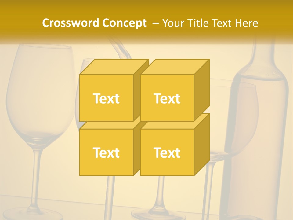 A Bottle Of Wine Is Being Poured Into Wine Glasses PowerPoint Template