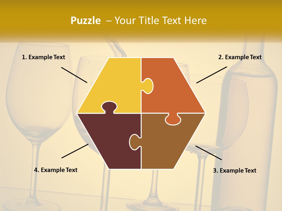 A Bottle Of Wine Is Being Poured Into Wine Glasses PowerPoint Template