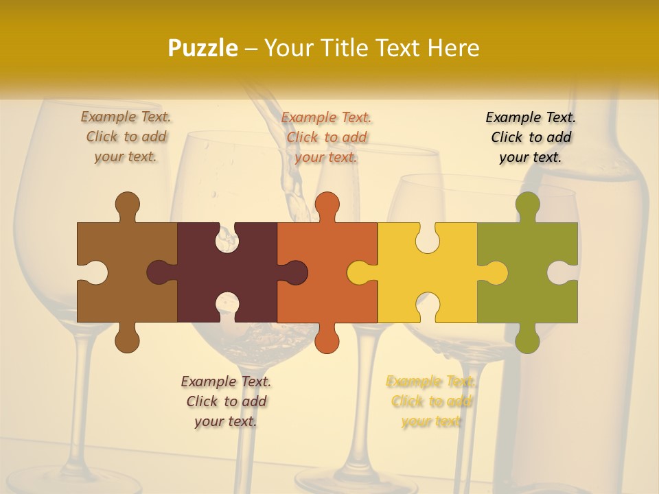 A Bottle Of Wine Is Being Poured Into Wine Glasses PowerPoint Template