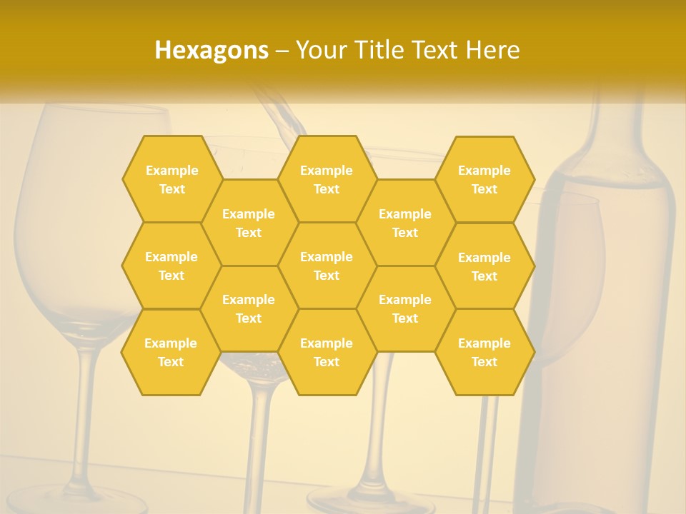 A Bottle Of Wine Is Being Poured Into Wine Glasses PowerPoint Template