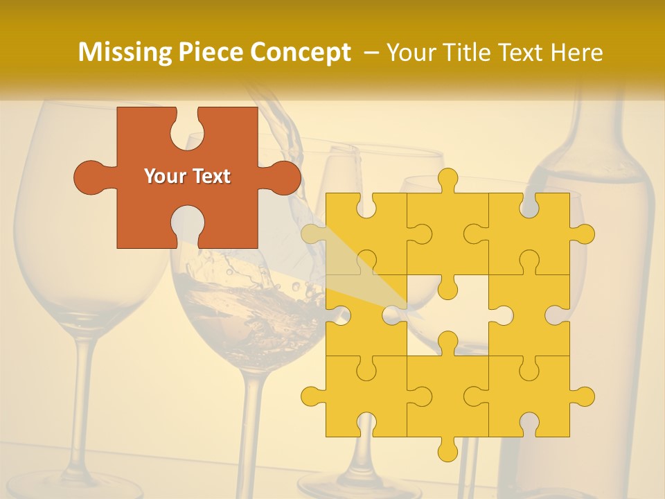 A Bottle Of Wine Is Being Poured Into Wine Glasses PowerPoint Template