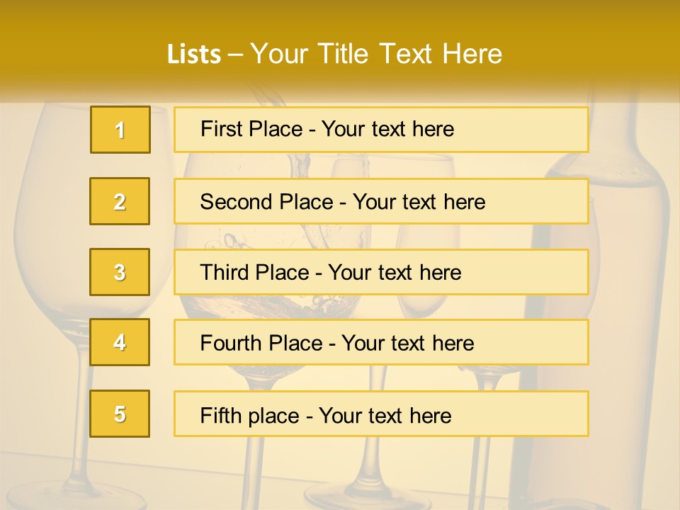 A Bottle Of Wine Is Being Poured Into Wine Glasses PowerPoint Template