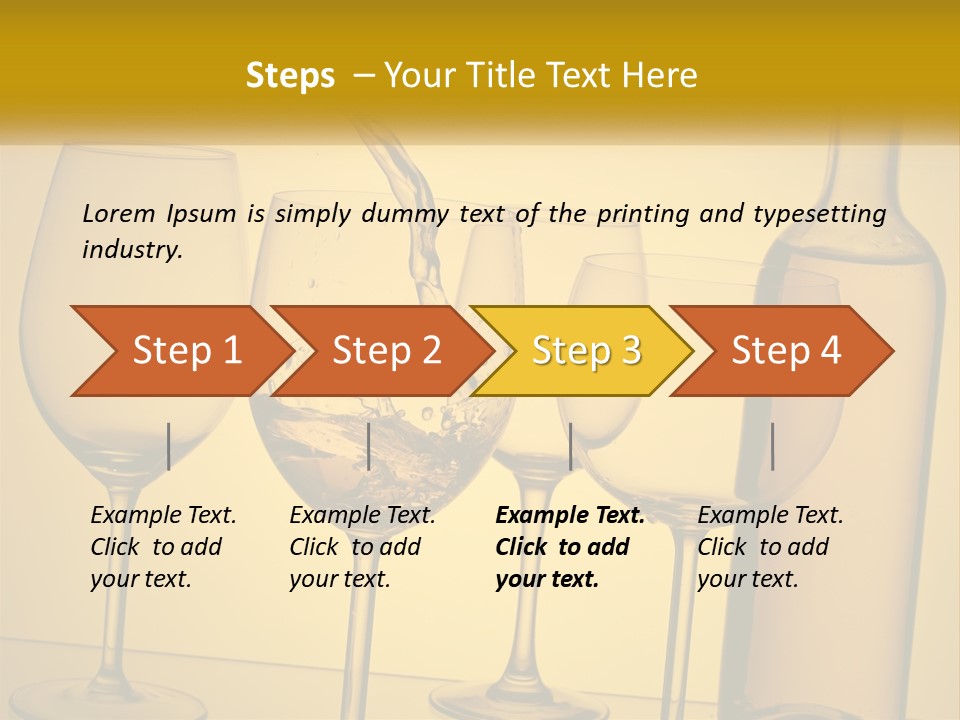 A Bottle Of Wine Is Being Poured Into Wine Glasses PowerPoint Template