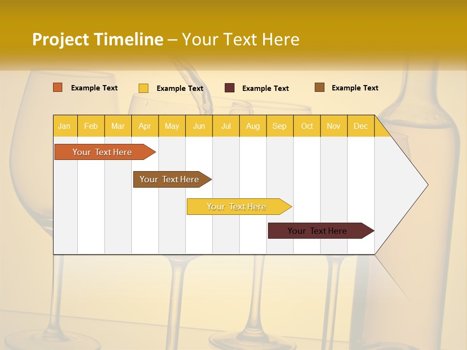 A Bottle Of Wine Is Being Poured Into Wine Glasses PowerPoint Template