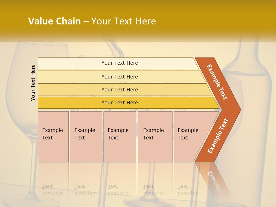 A Bottle Of Wine Is Being Poured Into Wine Glasses PowerPoint Template
