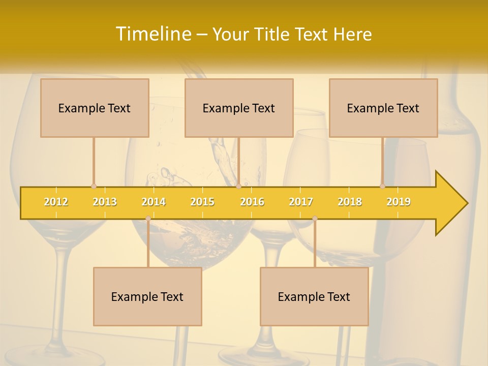 A Bottle Of Wine Is Being Poured Into Wine Glasses PowerPoint Template