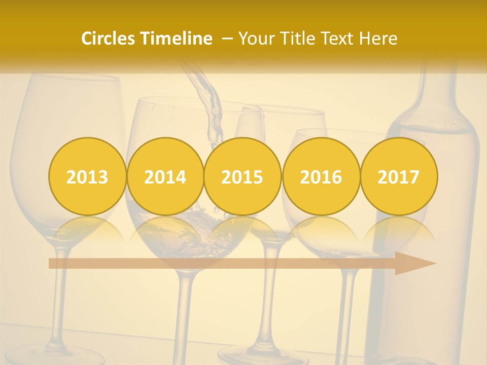 A Bottle Of Wine Is Being Poured Into Wine Glasses PowerPoint Template