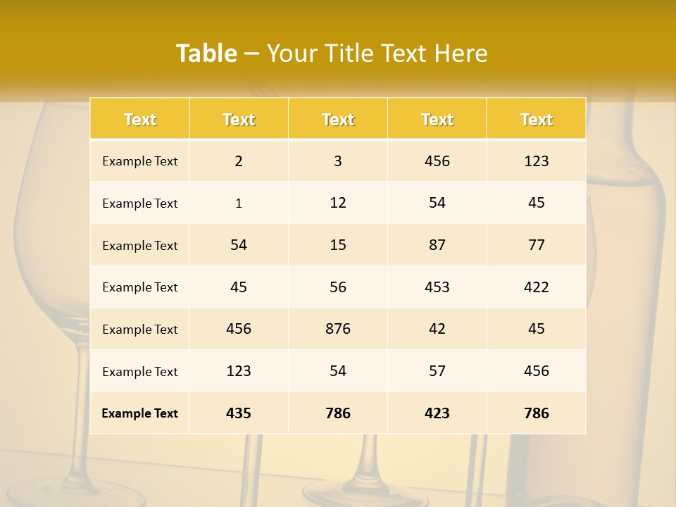 A Bottle Of Wine Is Being Poured Into Wine Glasses PowerPoint Template