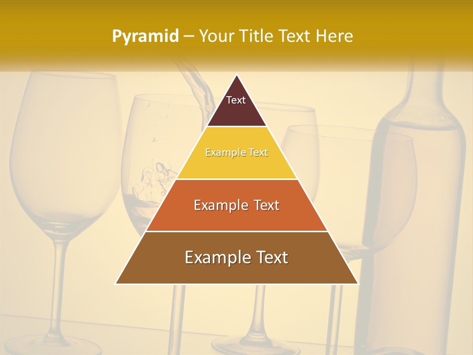 A Bottle Of Wine Is Being Poured Into Wine Glasses PowerPoint Template