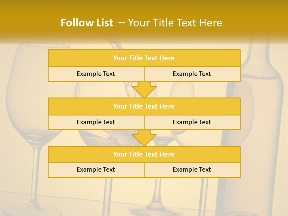 A Bottle Of Wine Is Being Poured Into Wine Glasses PowerPoint Template