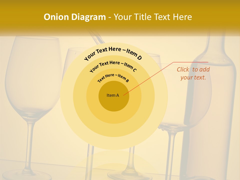 A Bottle Of Wine Is Being Poured Into Wine Glasses PowerPoint Template