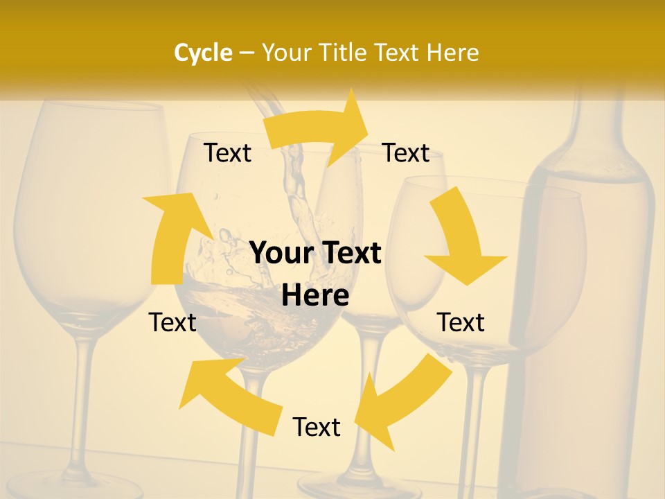 A Bottle Of Wine Is Being Poured Into Wine Glasses PowerPoint Template