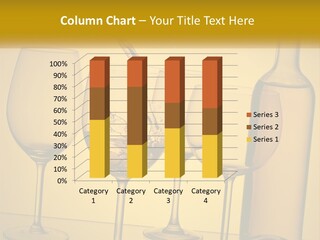 A Bottle Of Wine Is Being Poured Into Wine Glasses PowerPoint Template