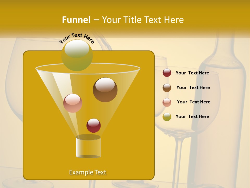 A Bottle Of Wine Is Being Poured Into Wine Glasses PowerPoint Template