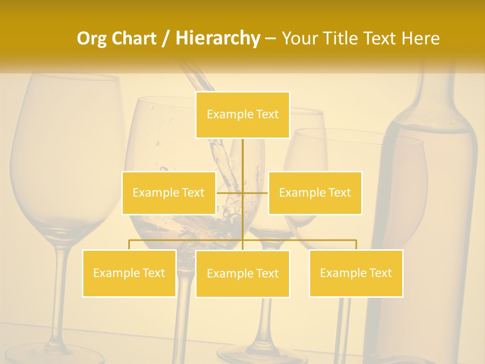 A Bottle Of Wine Is Being Poured Into Wine Glasses PowerPoint Template