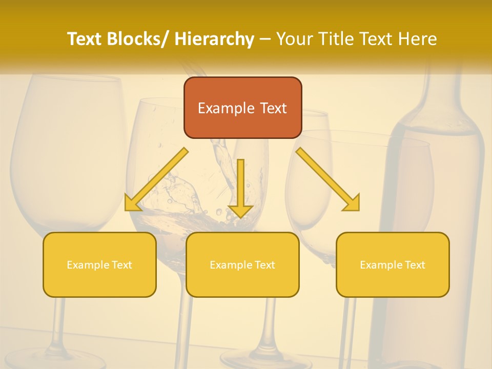 A Bottle Of Wine Is Being Poured Into Wine Glasses PowerPoint Template