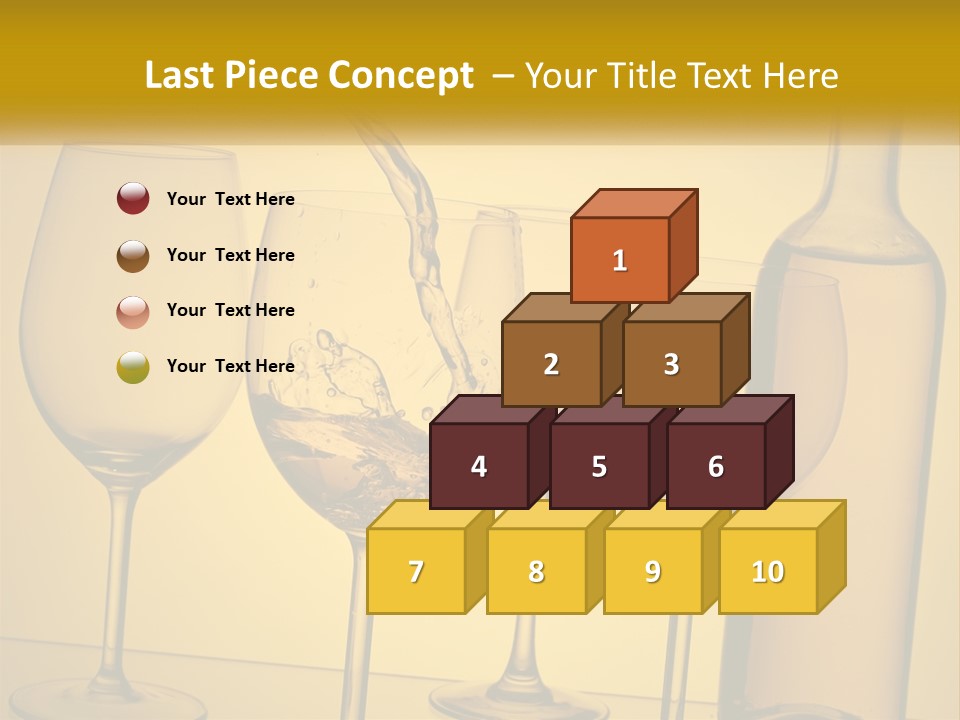 A Bottle Of Wine Is Being Poured Into Wine Glasses PowerPoint Template