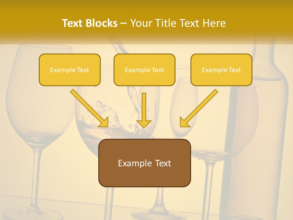 A Bottle Of Wine Is Being Poured Into Wine Glasses PowerPoint Template