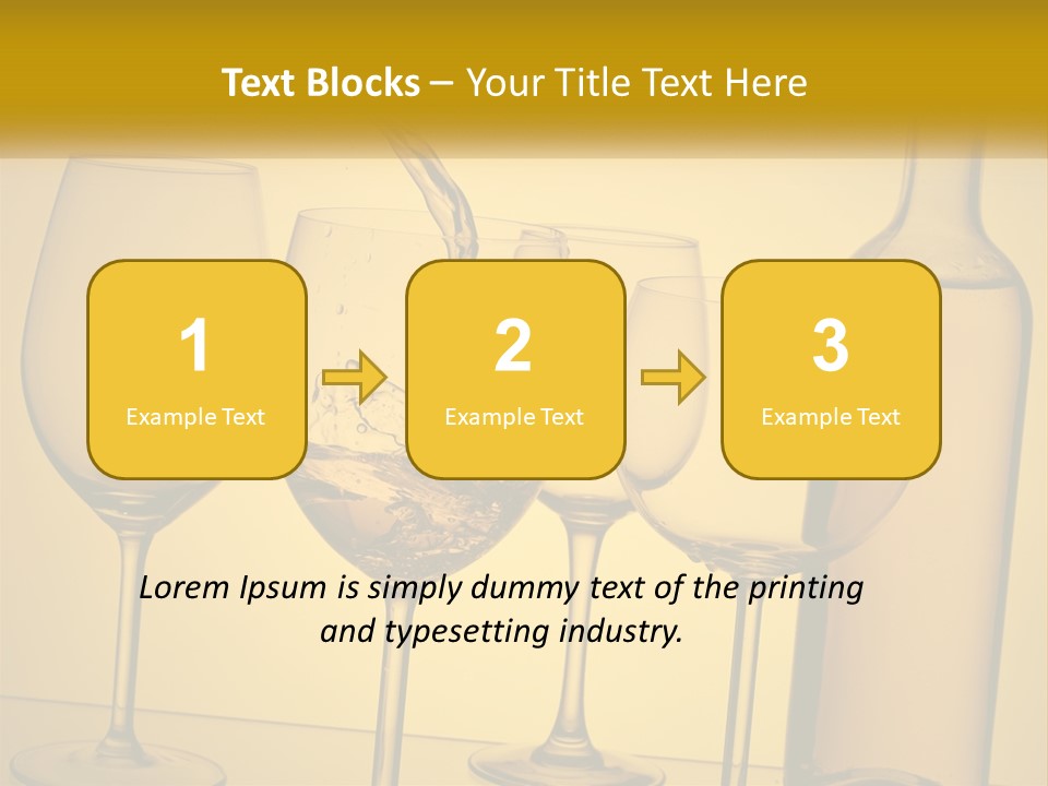 A Bottle Of Wine Is Being Poured Into Wine Glasses PowerPoint Template