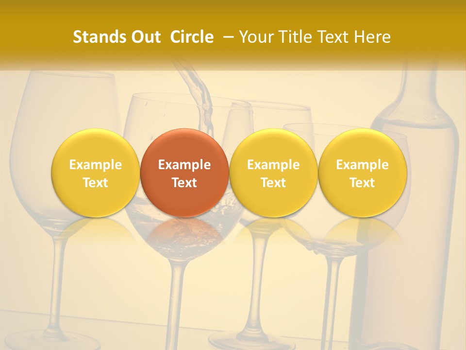 A Bottle Of Wine Is Being Poured Into Wine Glasses PowerPoint Template