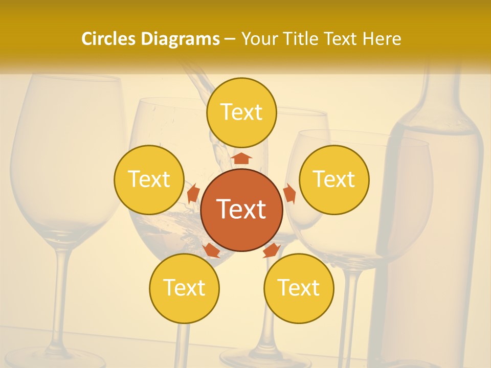 A Bottle Of Wine Is Being Poured Into Wine Glasses PowerPoint Template