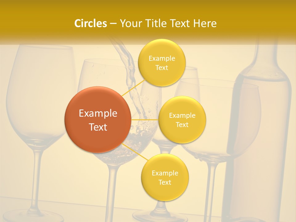 A Bottle Of Wine Is Being Poured Into Wine Glasses PowerPoint Template