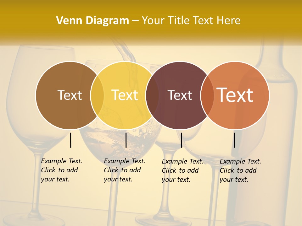 A Bottle Of Wine Is Being Poured Into Wine Glasses PowerPoint Template