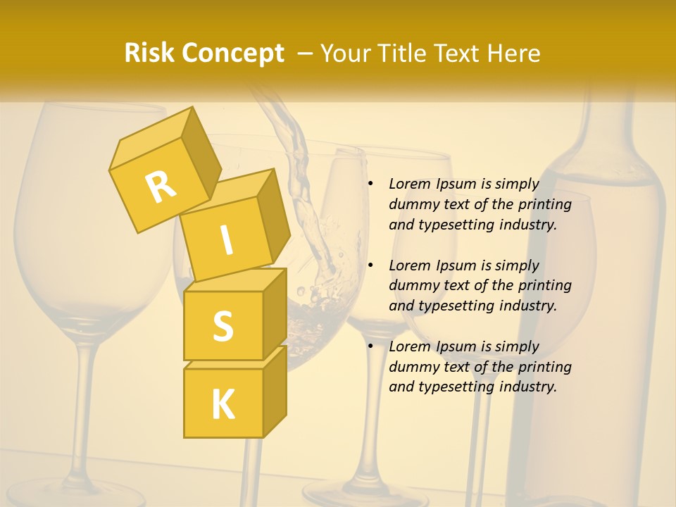 A Bottle Of Wine Is Being Poured Into Wine Glasses PowerPoint Template