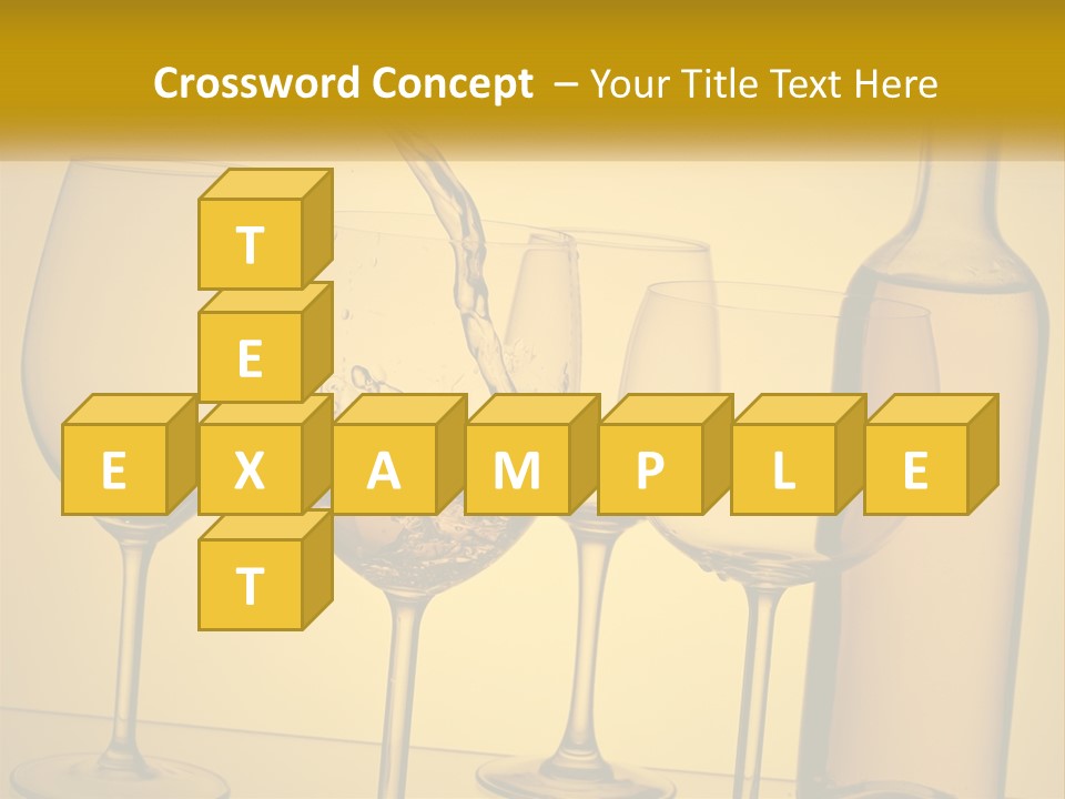 A Bottle Of Wine Is Being Poured Into Wine Glasses PowerPoint Template