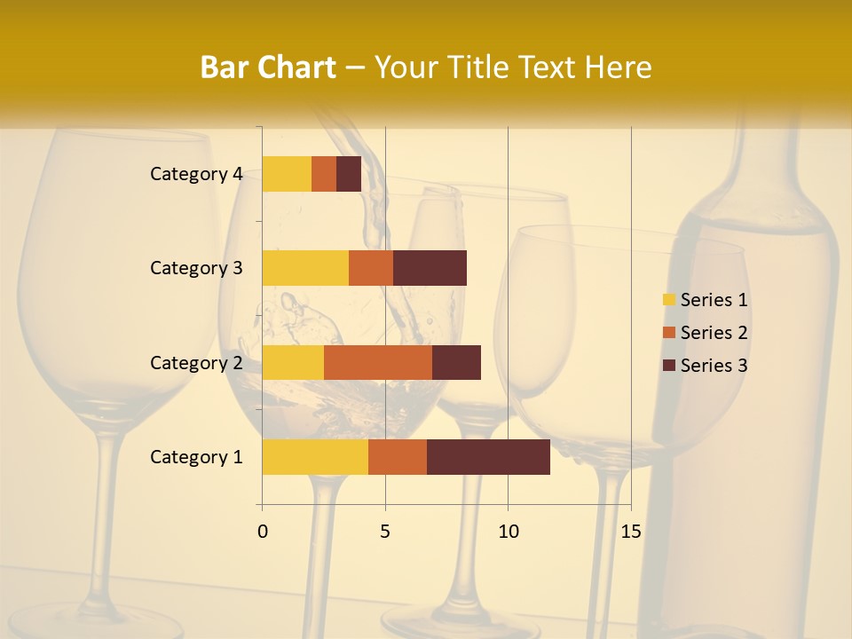 A Bottle Of Wine Is Being Poured Into Wine Glasses PowerPoint Template
