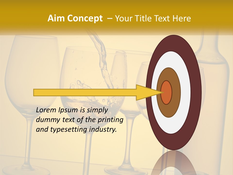 A Bottle Of Wine Is Being Poured Into Wine Glasses PowerPoint Template