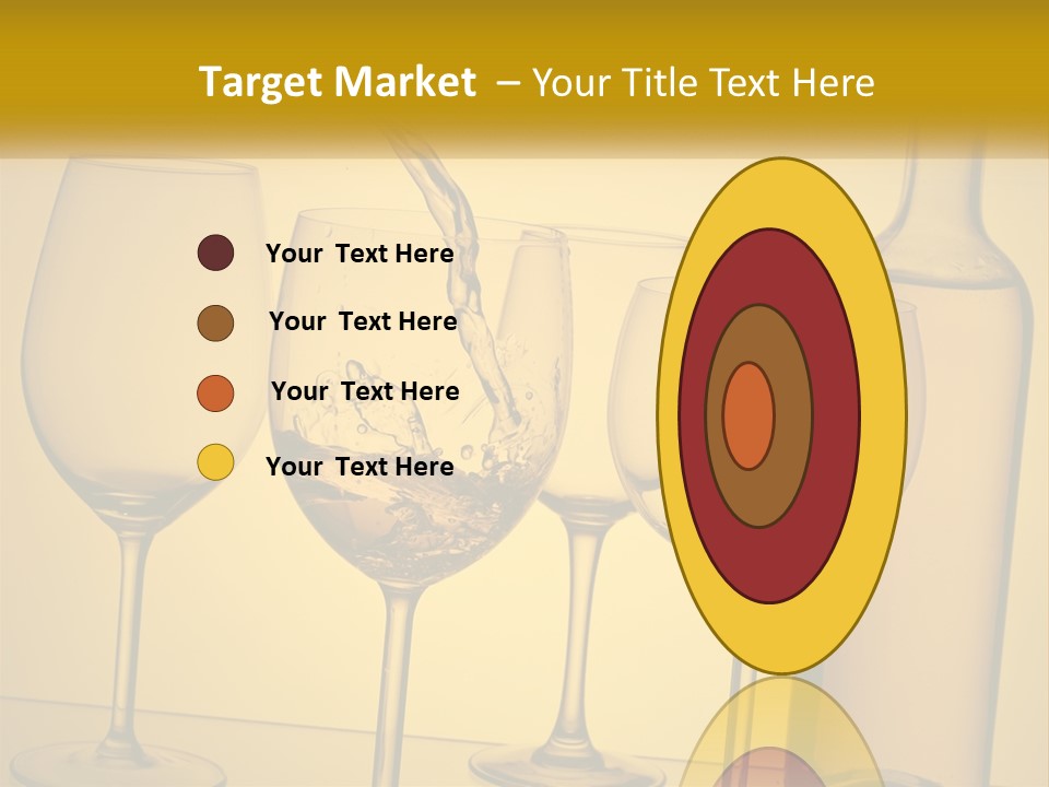 A Bottle Of Wine Is Being Poured Into Wine Glasses PowerPoint Template