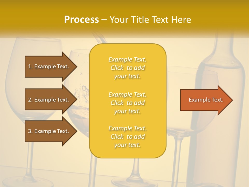 A Bottle Of Wine Is Being Poured Into Wine Glasses PowerPoint Template