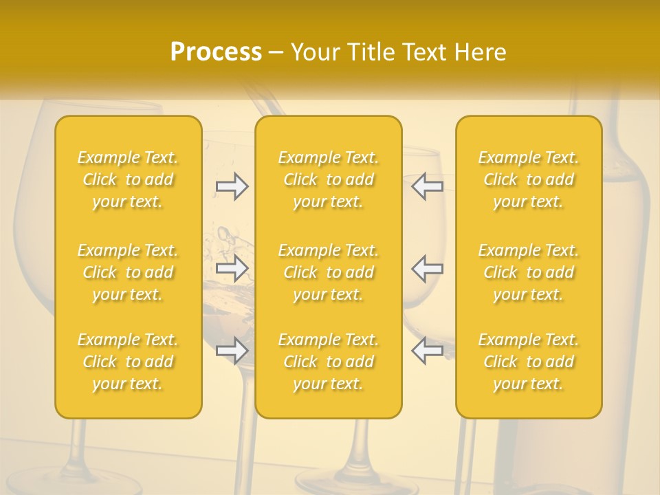 A Bottle Of Wine Is Being Poured Into Wine Glasses PowerPoint Template