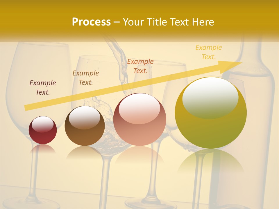 A Bottle Of Wine Is Being Poured Into Wine Glasses PowerPoint Template