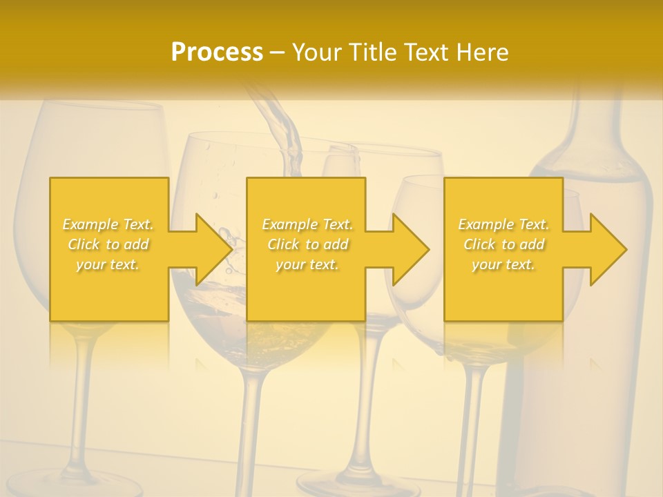 A Bottle Of Wine Is Being Poured Into Wine Glasses PowerPoint Template