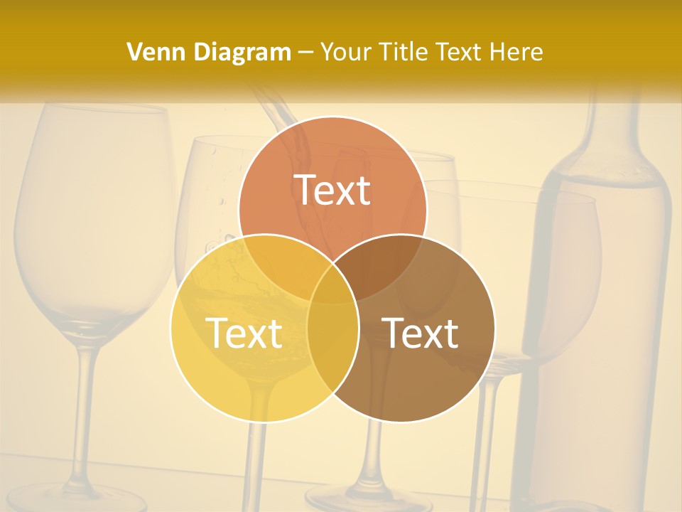 A Bottle Of Wine Is Being Poured Into Wine Glasses PowerPoint Template