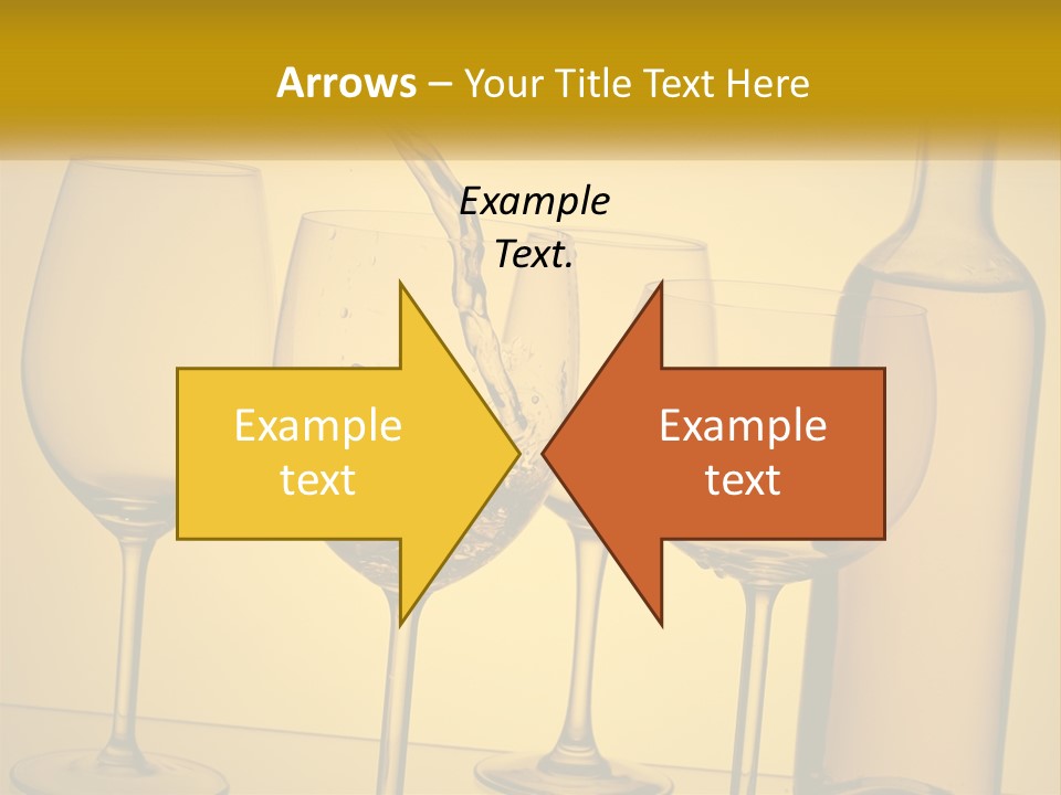 A Bottle Of Wine Is Being Poured Into Wine Glasses PowerPoint Template
