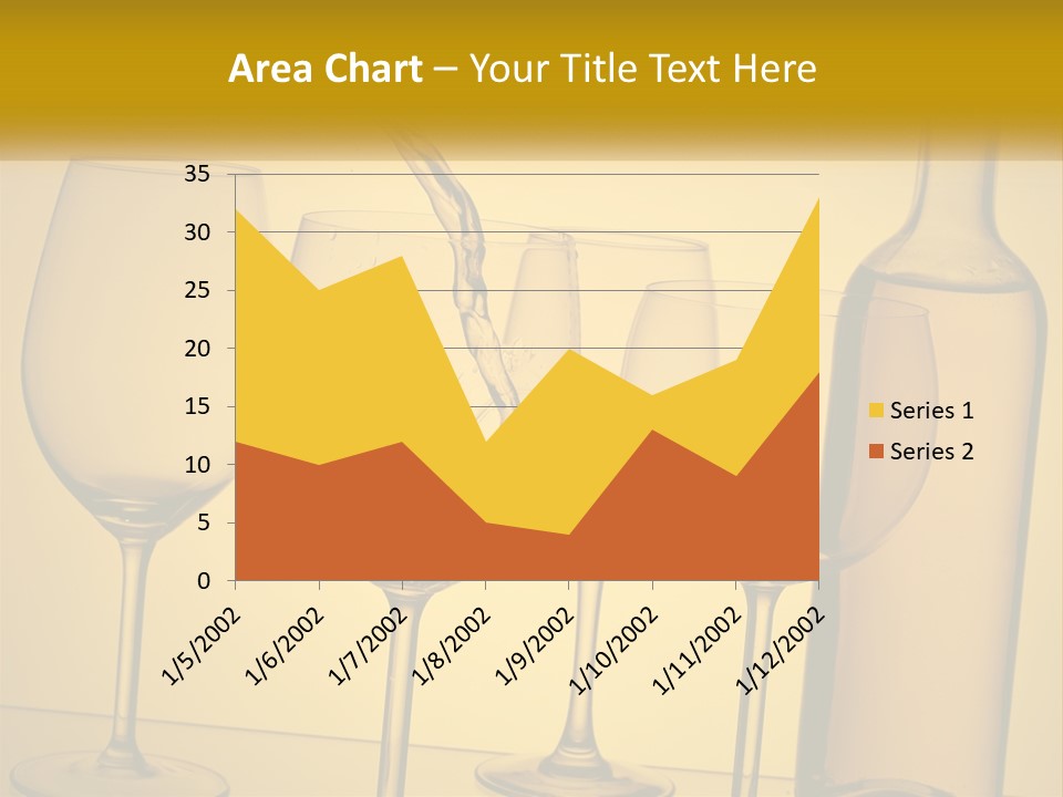 A Bottle Of Wine Is Being Poured Into Wine Glasses PowerPoint Template
