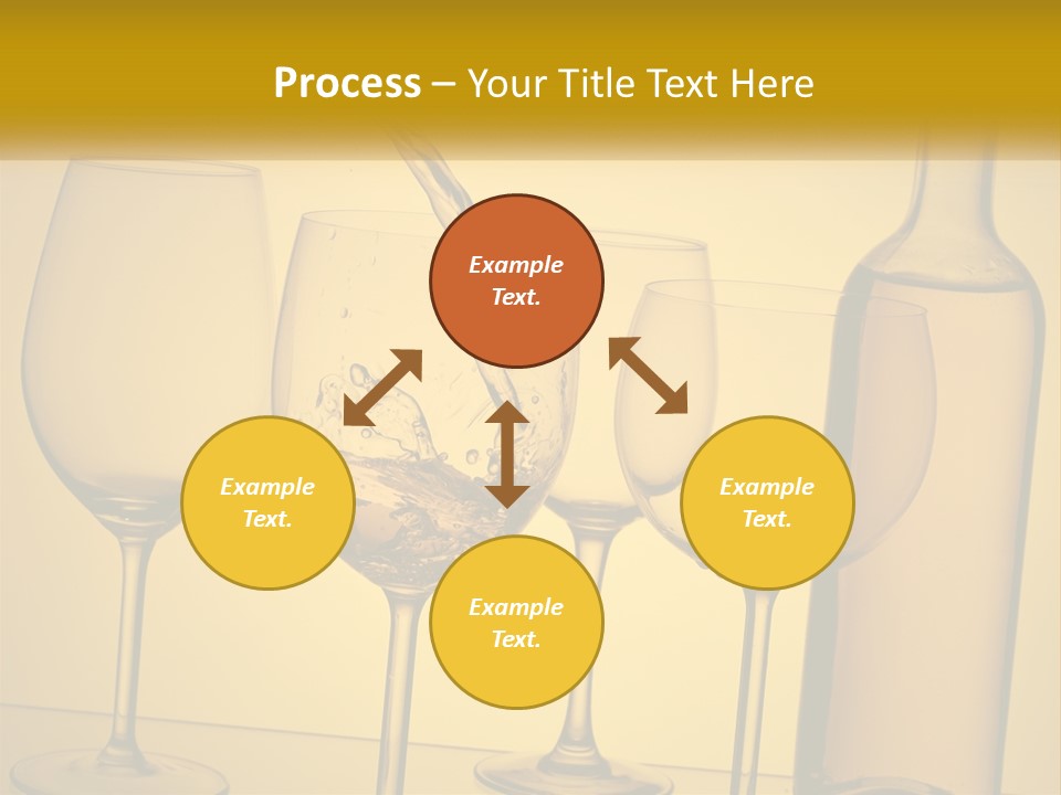 A Bottle Of Wine Is Being Poured Into Wine Glasses PowerPoint Template