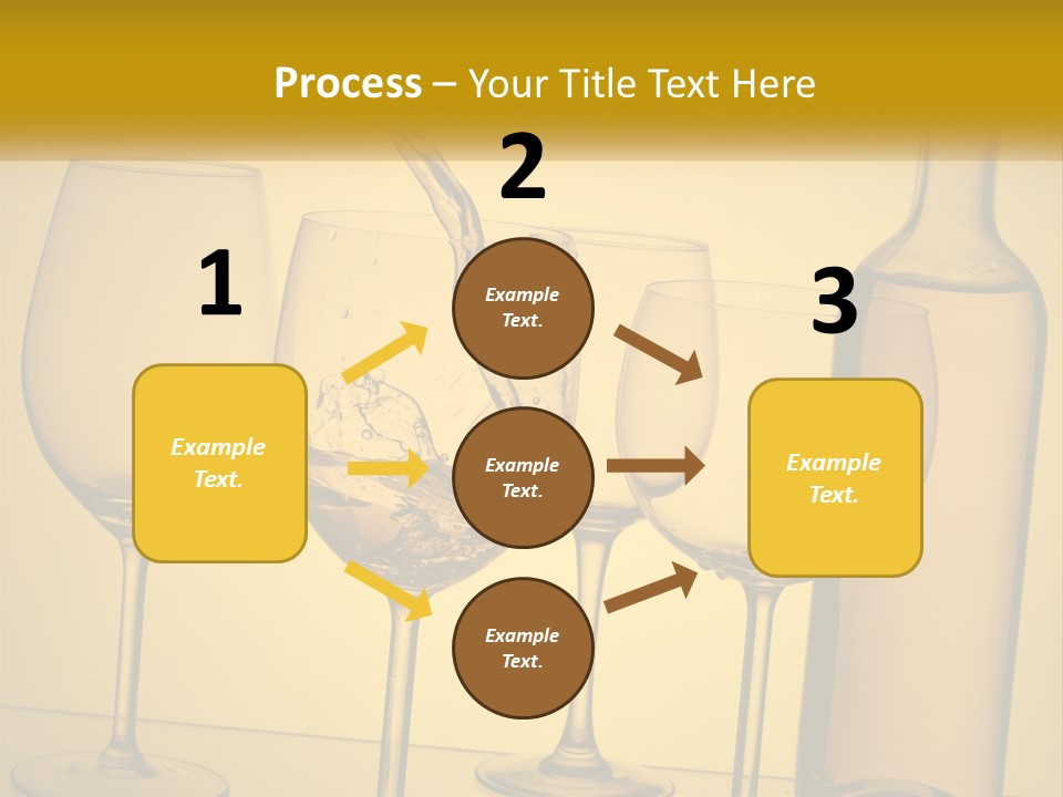 A Bottle Of Wine Is Being Poured Into Wine Glasses PowerPoint Template