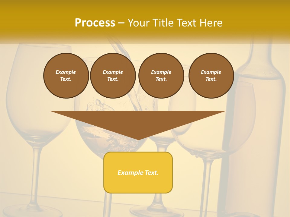 A Bottle Of Wine Is Being Poured Into Wine Glasses PowerPoint Template