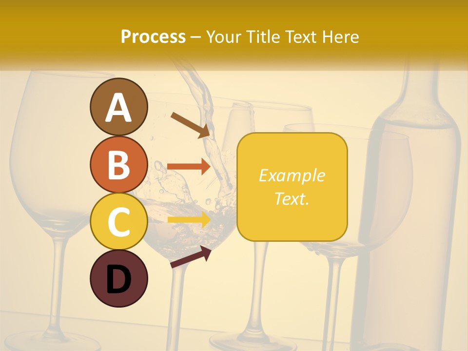 A Bottle Of Wine Is Being Poured Into Wine Glasses PowerPoint Template