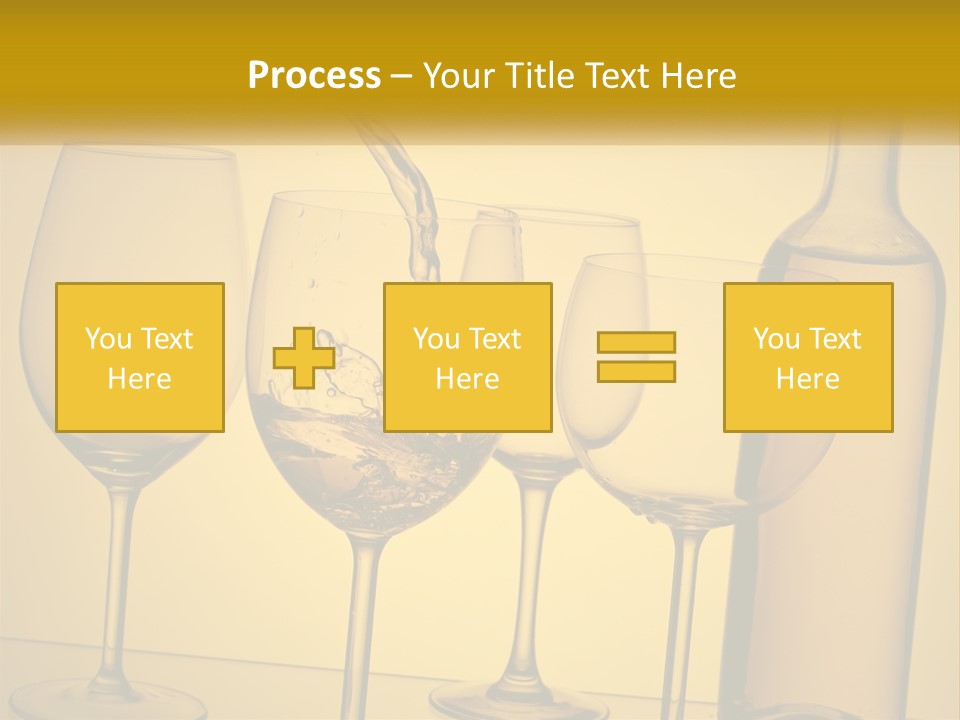 A Bottle Of Wine Is Being Poured Into Wine Glasses PowerPoint Template