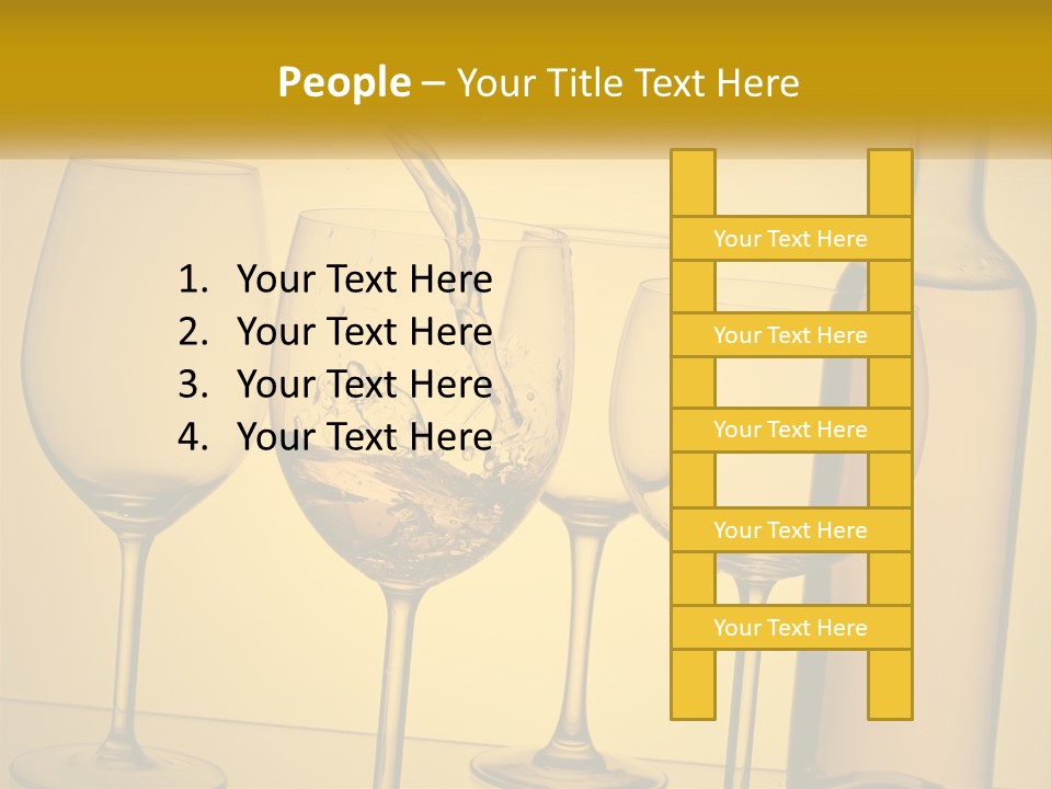 A Bottle Of Wine Is Being Poured Into Wine Glasses PowerPoint Template