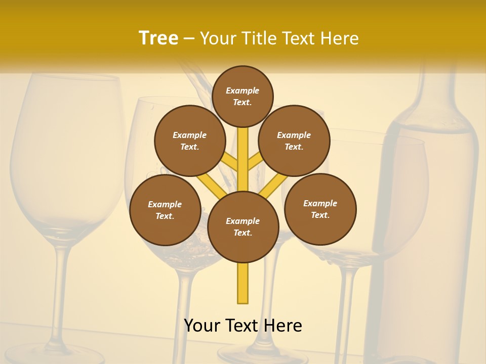 A Bottle Of Wine Is Being Poured Into Wine Glasses PowerPoint Template