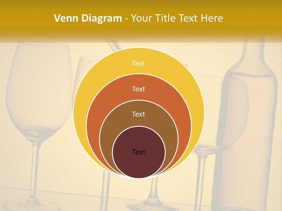 A Bottle Of Wine Is Being Poured Into Wine Glasses PowerPoint Template