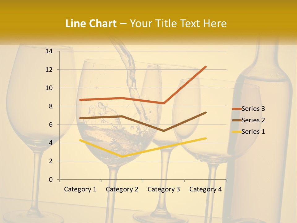 A Bottle Of Wine Is Being Poured Into Wine Glasses PowerPoint Template