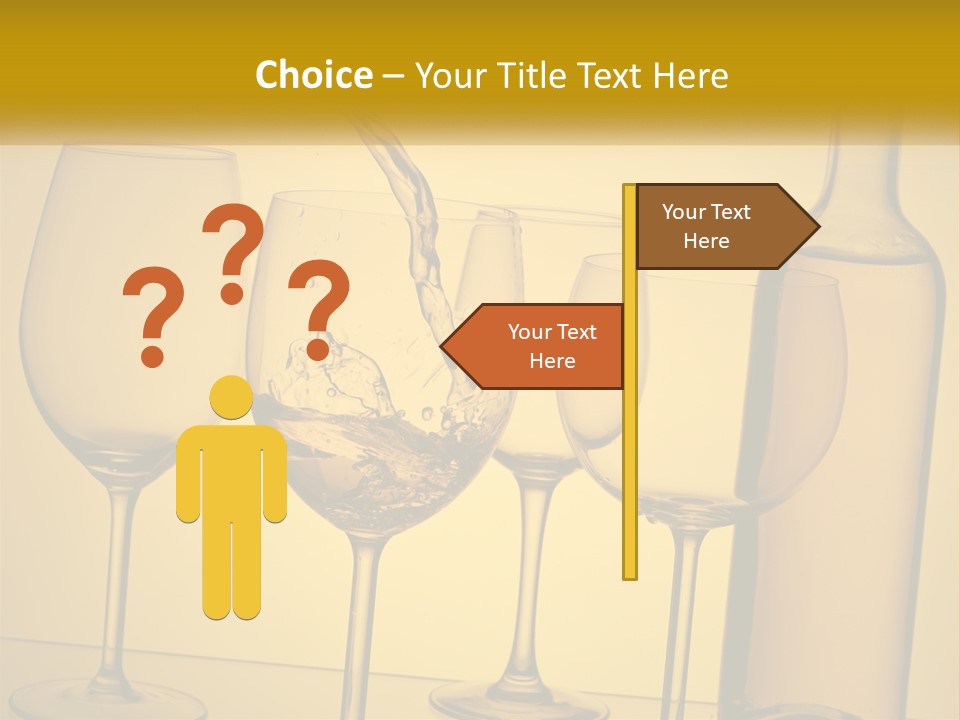A Bottle Of Wine Is Being Poured Into Wine Glasses PowerPoint Template