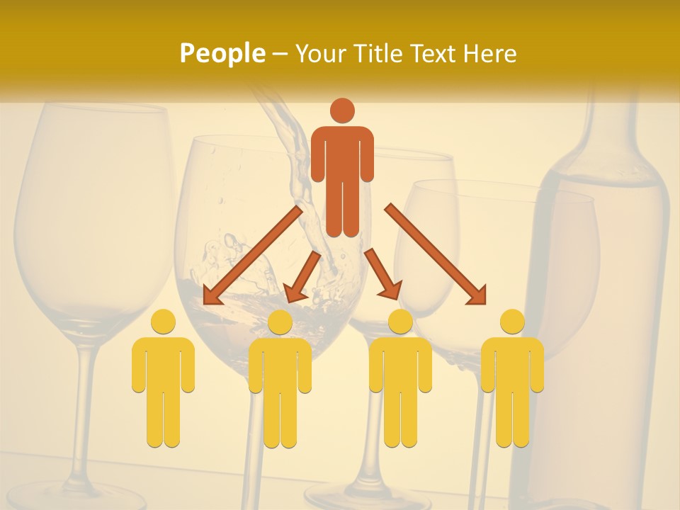 A Bottle Of Wine Is Being Poured Into Wine Glasses PowerPoint Template